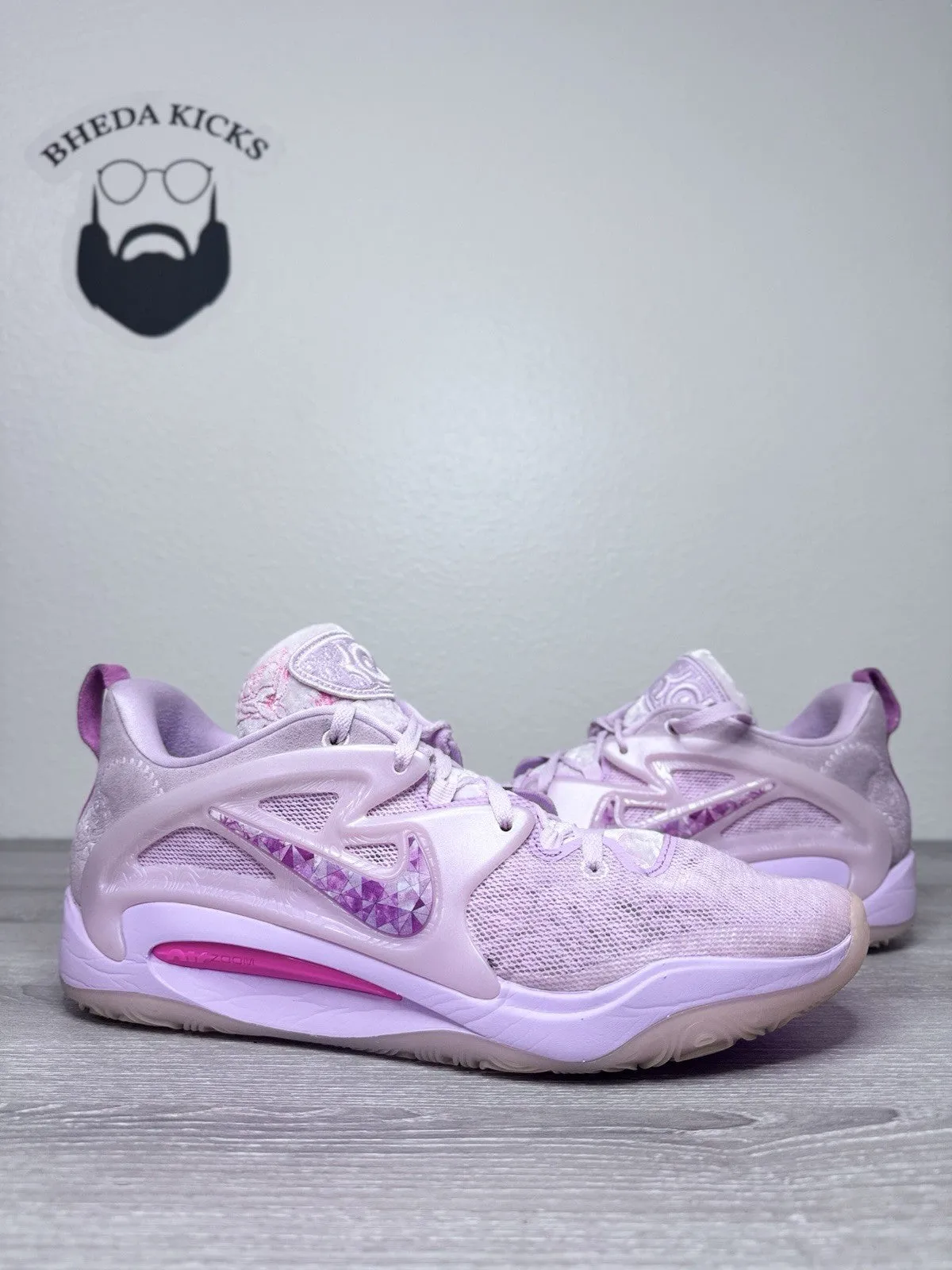 Size 15 - Nike KD15 NRG Low Aunt Pearl Pink Basketball Shoes DQ3851-600 Men Best Sneakers For Cross Training