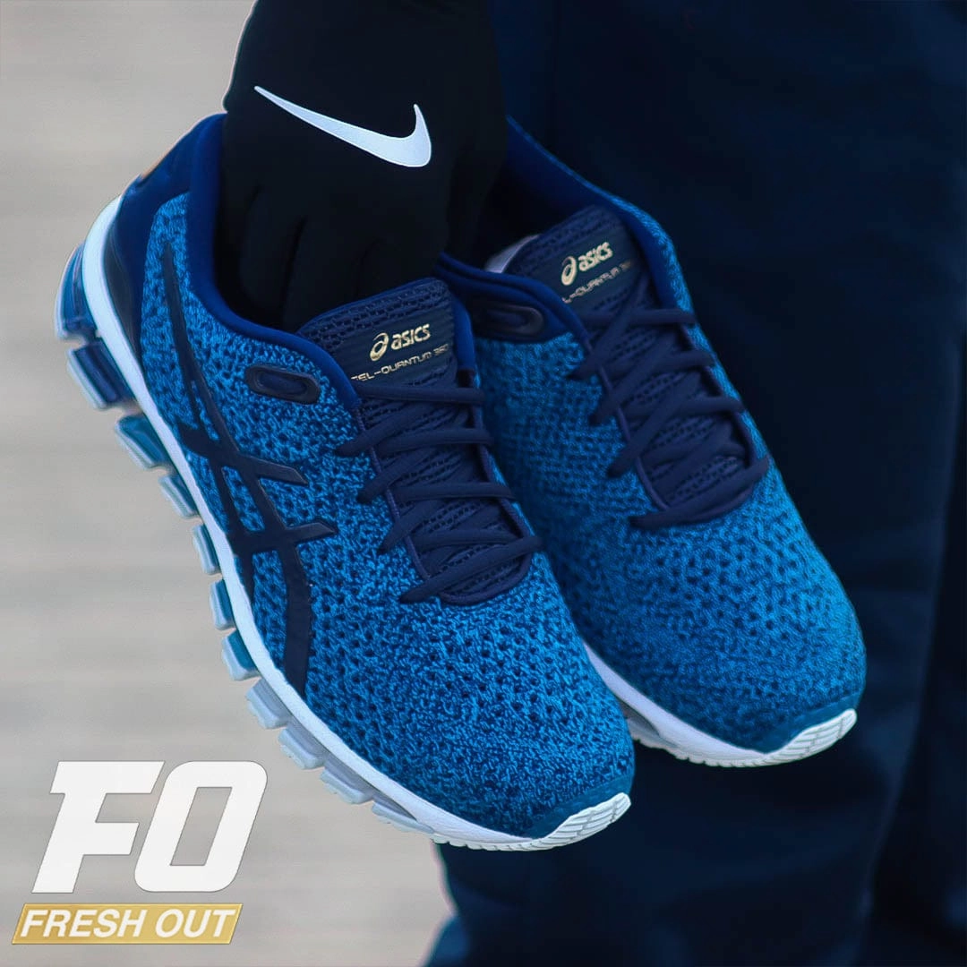 Asics Padel Tennis Shoes Mens Asics Gel-Quantum 360 Knit 2 Indigo Blue/Peacoat/Pale Gold