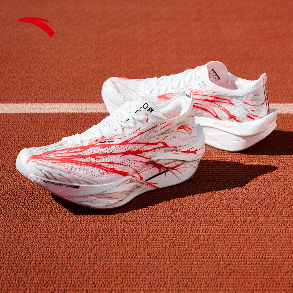 ANTA Men C202 6 PRO Running Shoes 1125B5576-1 -White/Red/Silver (Kasut Larian Lelaki) Vitality Running Shoes Discount