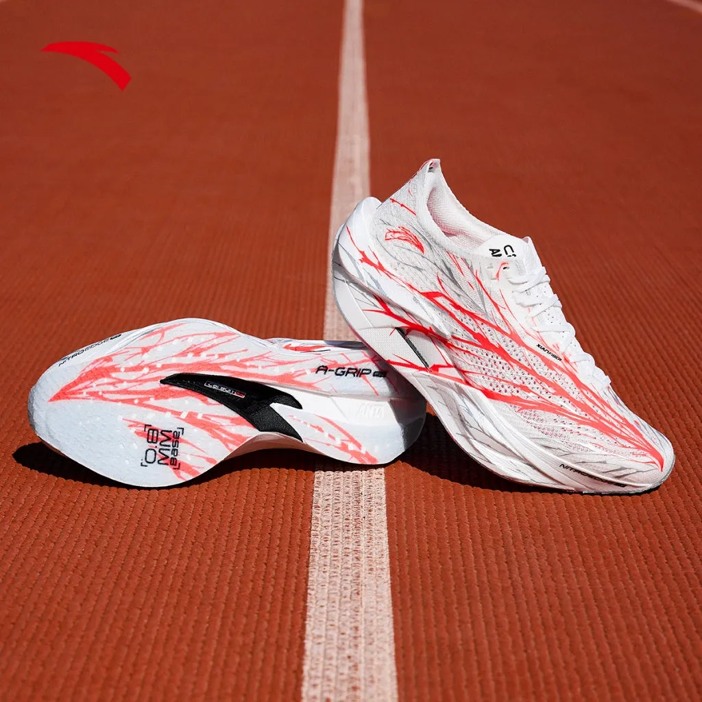 ANTA Men C202 6 PRO Running Shoes 1125B5576-1 -White/Red/Silver (Kasut Larian Lelaki) 90s Running Shoes