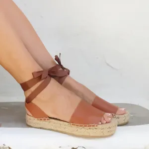 Sandals Resorts In Jamaica Essential Leather Espadrilles Sandals - Tan - Double Sole