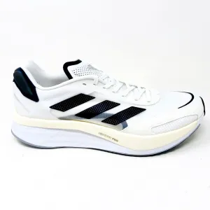Tracker Running Shoes Adidas Adizero Boston 10 White Black Mens Athletic Running Shoes GY0928