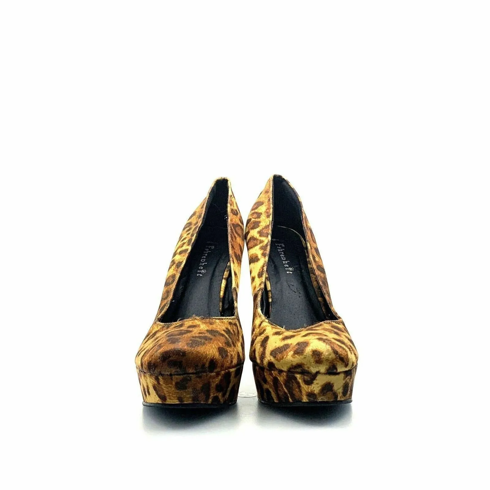 Rs-trck Speckle Casual Shoes Fahrenheit Womens Size 7.5 Brown Leopard Heels Platform Stiletto Shoes