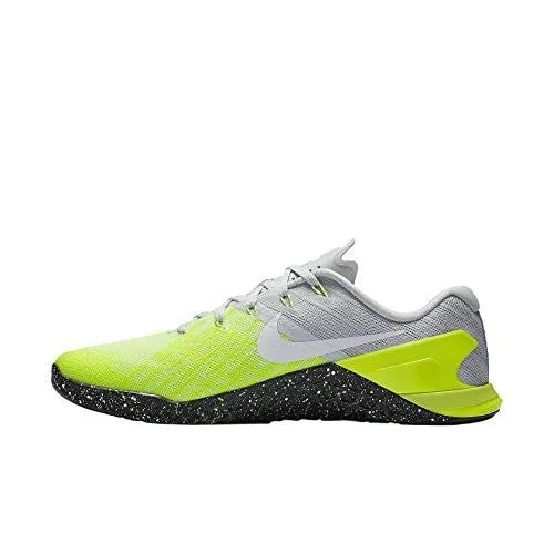 Best Water Resistant Running Shoes Nike Mens Metcon 3 Training Shoes Track Platinum/Black/Volt Green 852928-006 Size 9.5