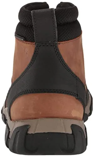 Men's Clarks Grove Zip II Boots - Dark Tan Leather Hiking Shoes Oslo
