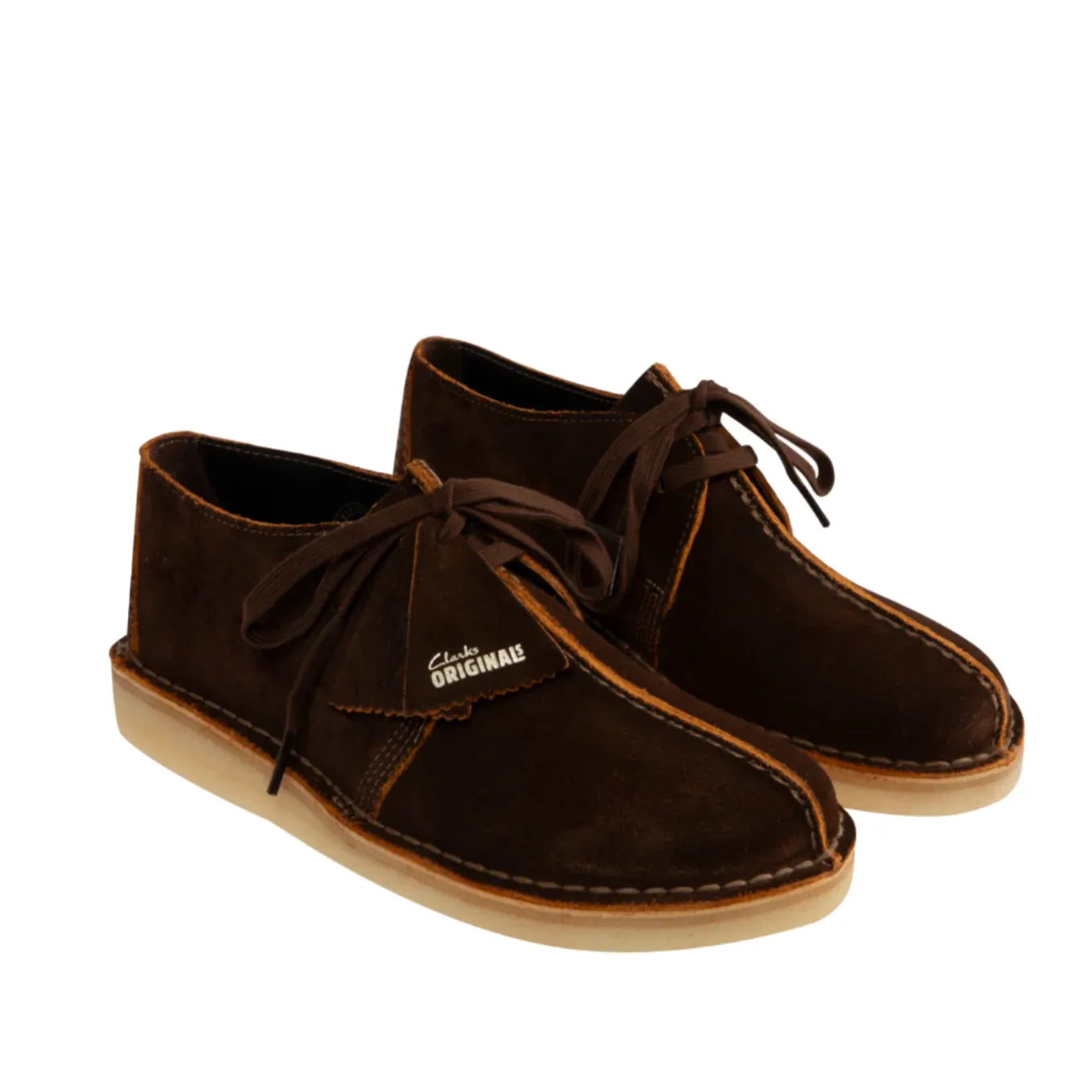Smart Business Casual Shoes Men's Clarks Desert Trek Suede - Brown/Chestnut