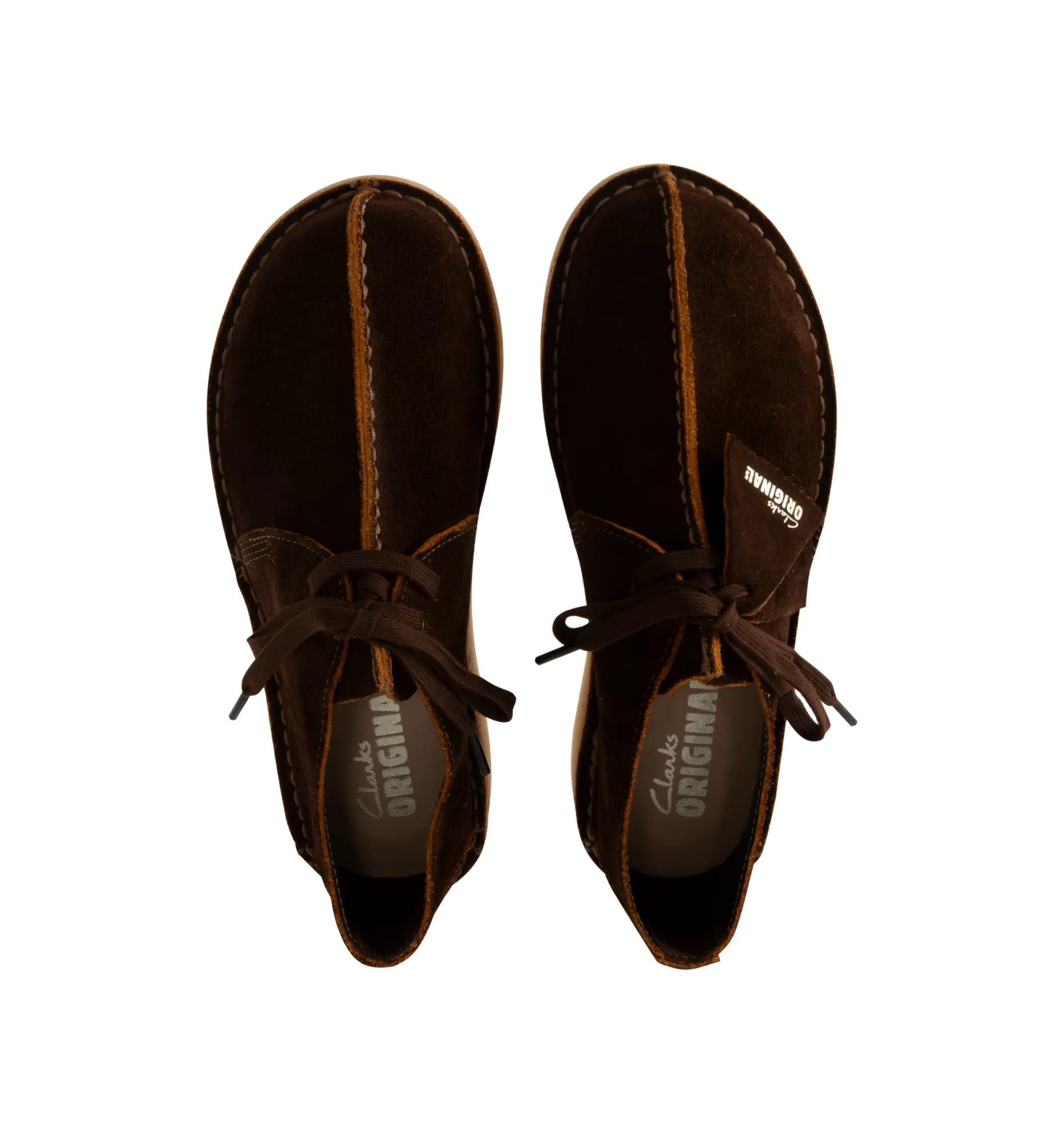 Men's Clarks Desert Trek Suede - Brown/Chestnut Wide Width Casual Mary Jane Shoe