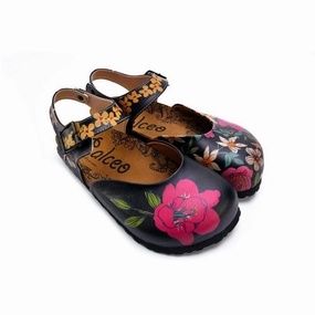 Pink, White, Orange Flowers and Blue, Green Leaf Patterned Clogs - CAL1609 Cole Haan Air High Heels