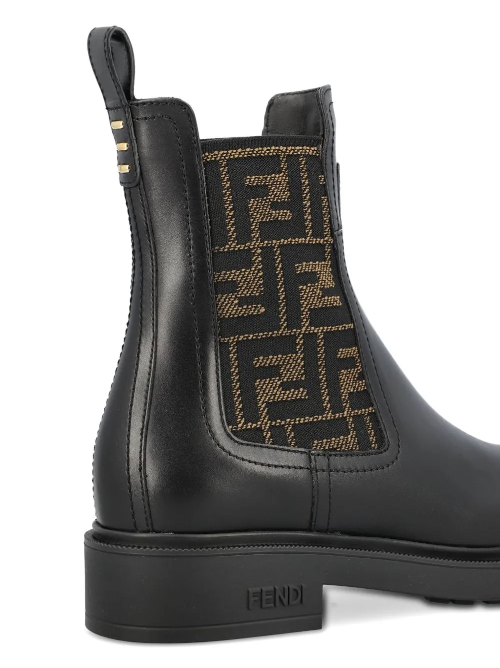 FENDI Filo Leather Boots Maci Bean Boots