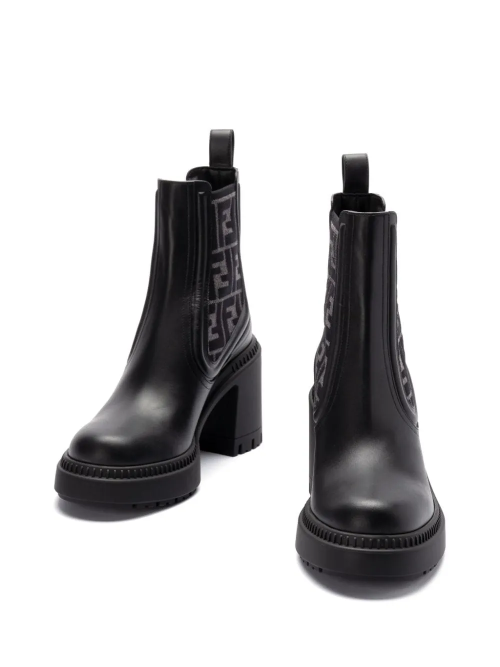 Dakota Boots FENDI Leather Embossed Monogram Boots for Women