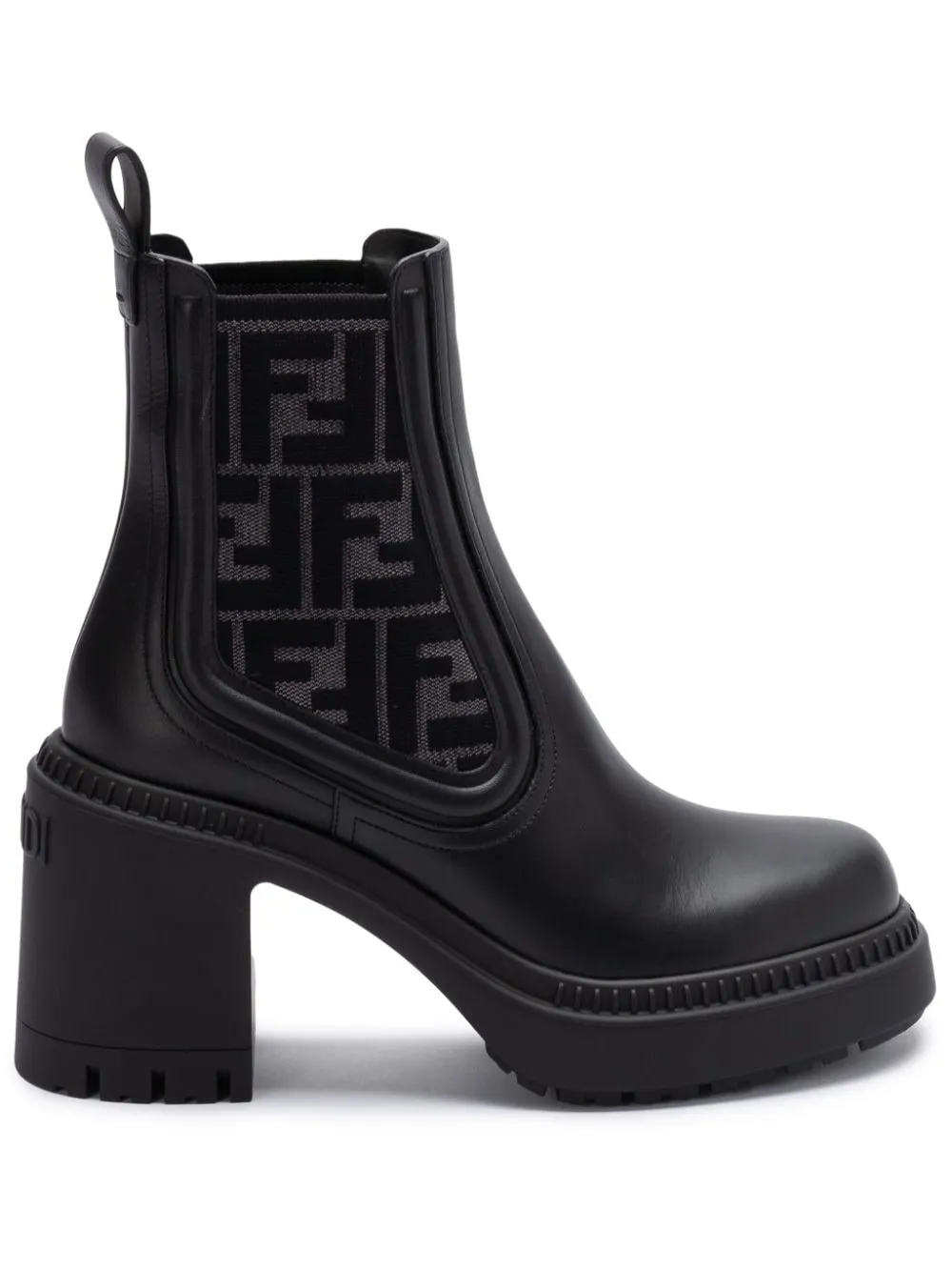 FENDI Leather Embossed Monogram Boots for Women European Python Boots