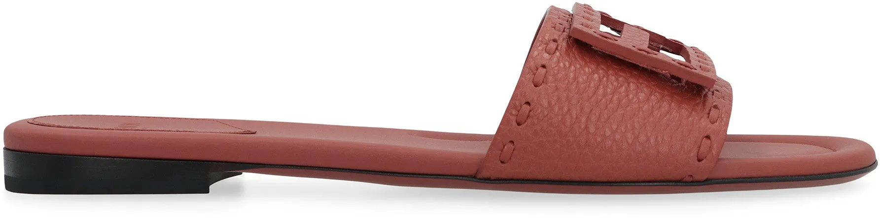 Slide Sandals With Arch Support FENDI Leather Slide Sandals