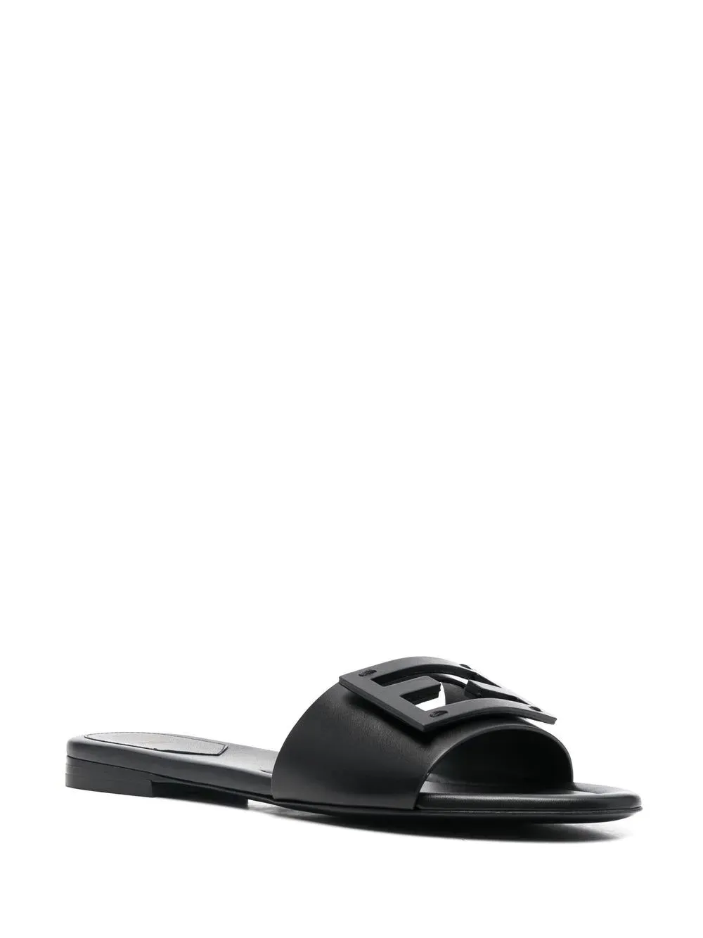 Sandals By White Mountain FENDI Leather Slide Sandals with Front Cut-Out Detail