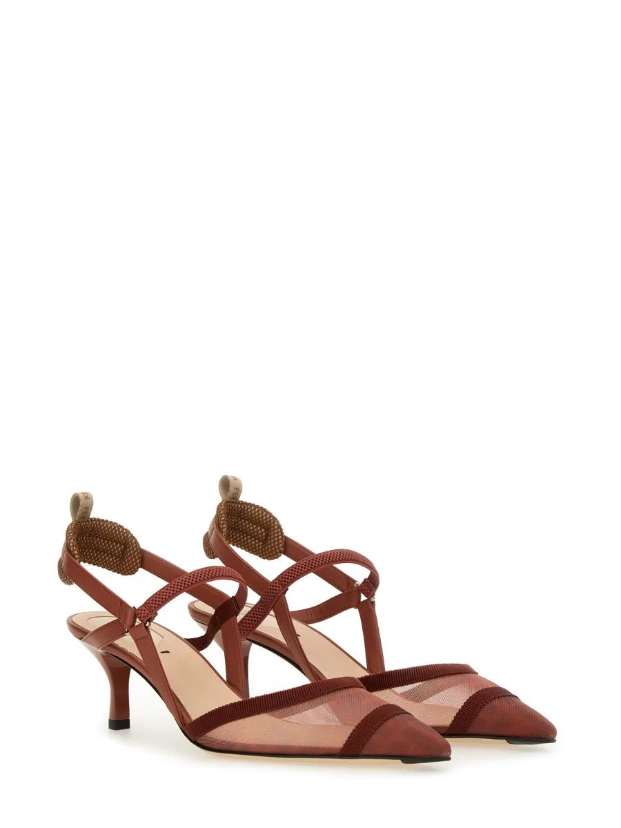 Halcyon FENDI Slingback Hummingbird Lite Sandals for Women