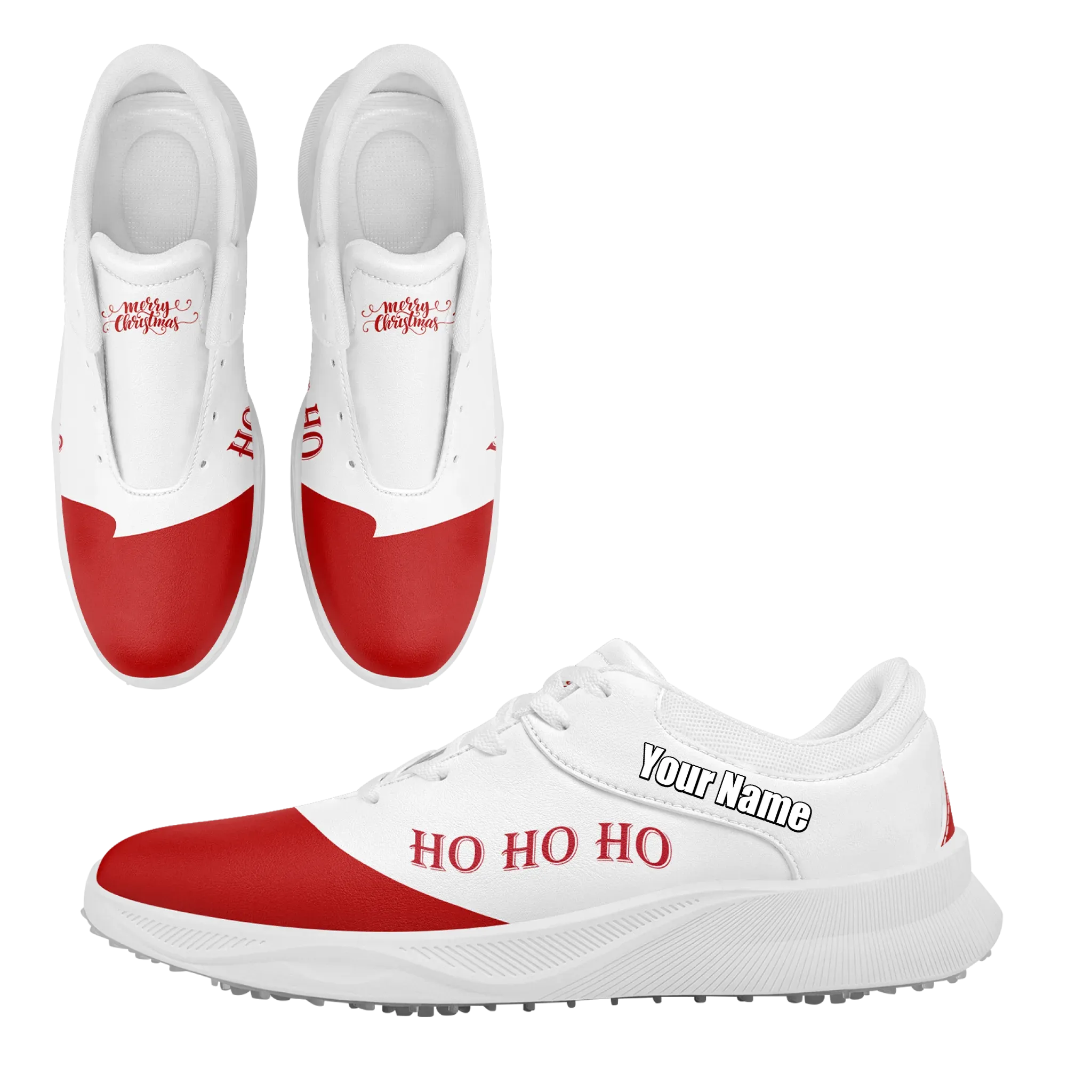 Best Summer Golf Shoes Festive Christmas "HO HO HO" Golf Shoes for Corporate Teams and Holiday Tournaments FN062-25025118