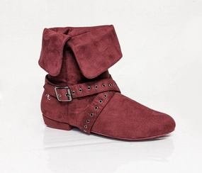 Flat Nike Shoes Marine Lauren, Aurora (New), Burgundy Suede, Flat Heel