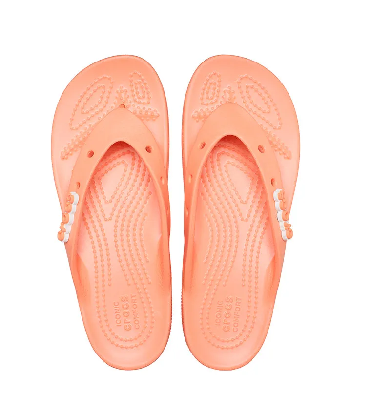 Crocs Women's Classic Flip Flops Platform Sandals | Papaya Barefoot Shoes Sandals