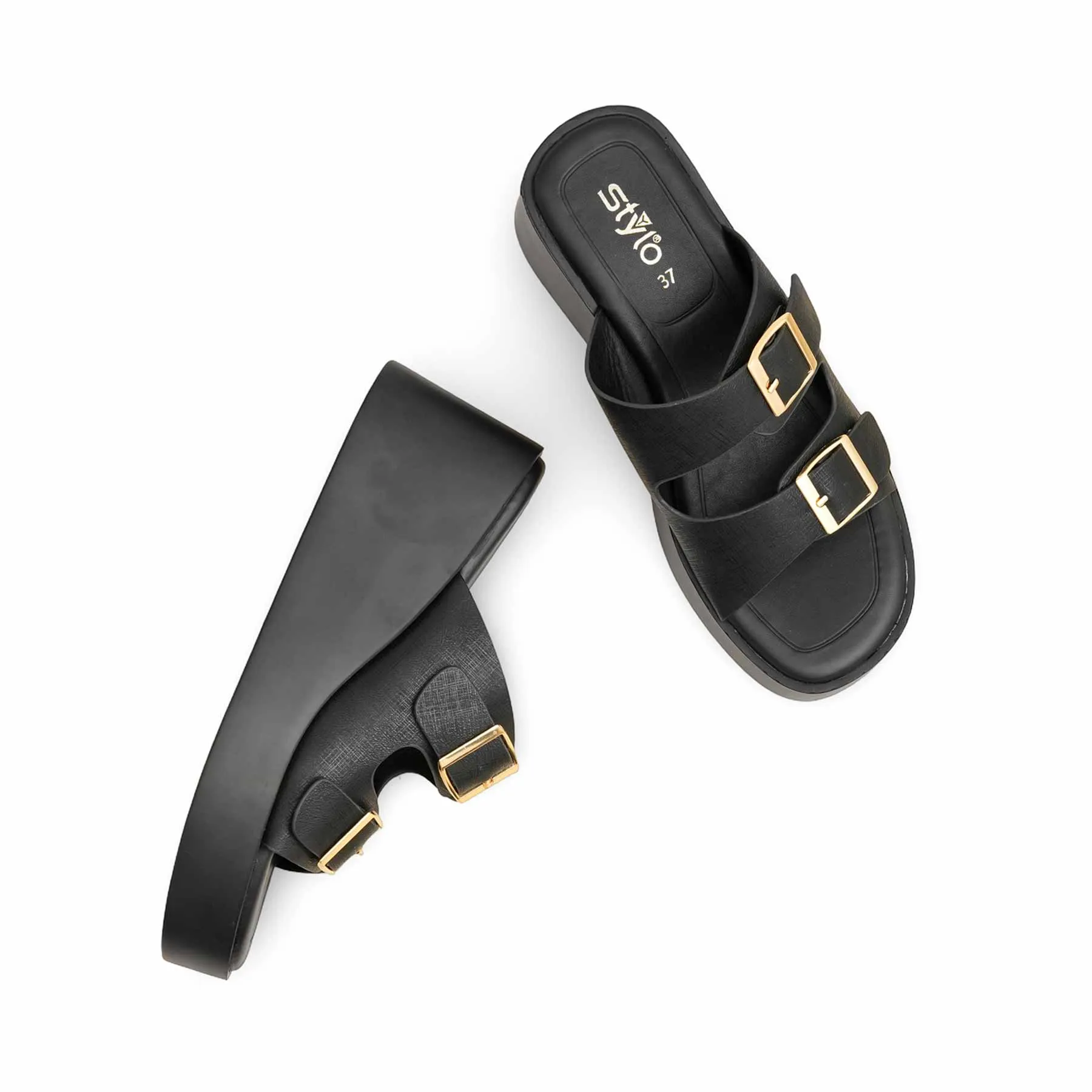 Black Formal Women Slipper PU0390 Mario Plant Slippers