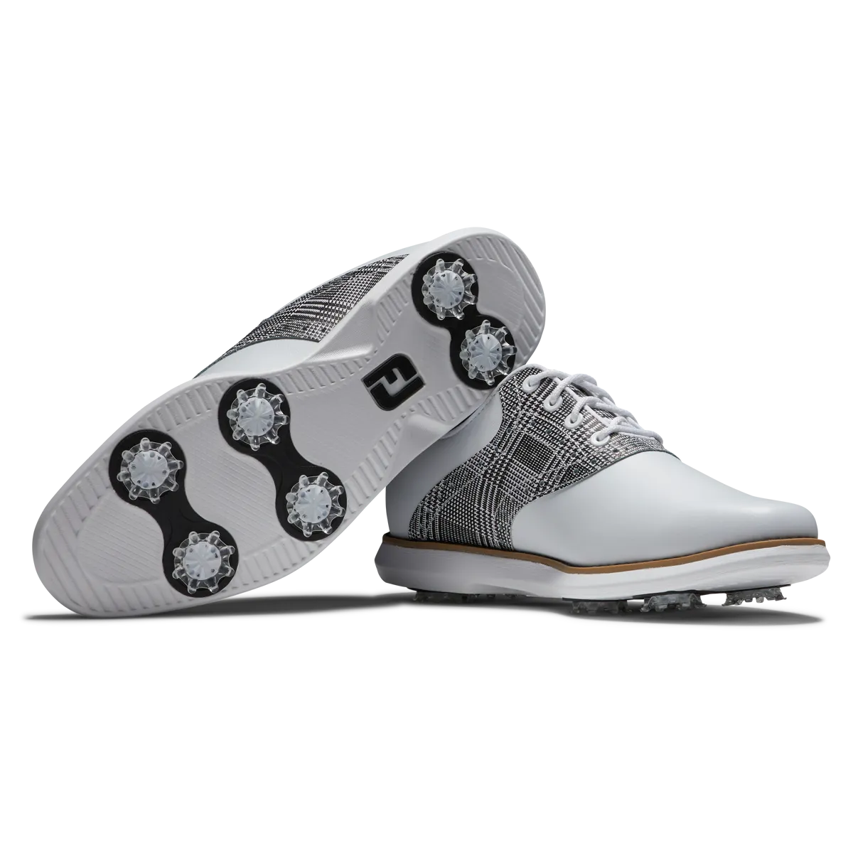Golf Waterproof Golf FootJoy Women's Traditions- White/Grey Golf Shoes