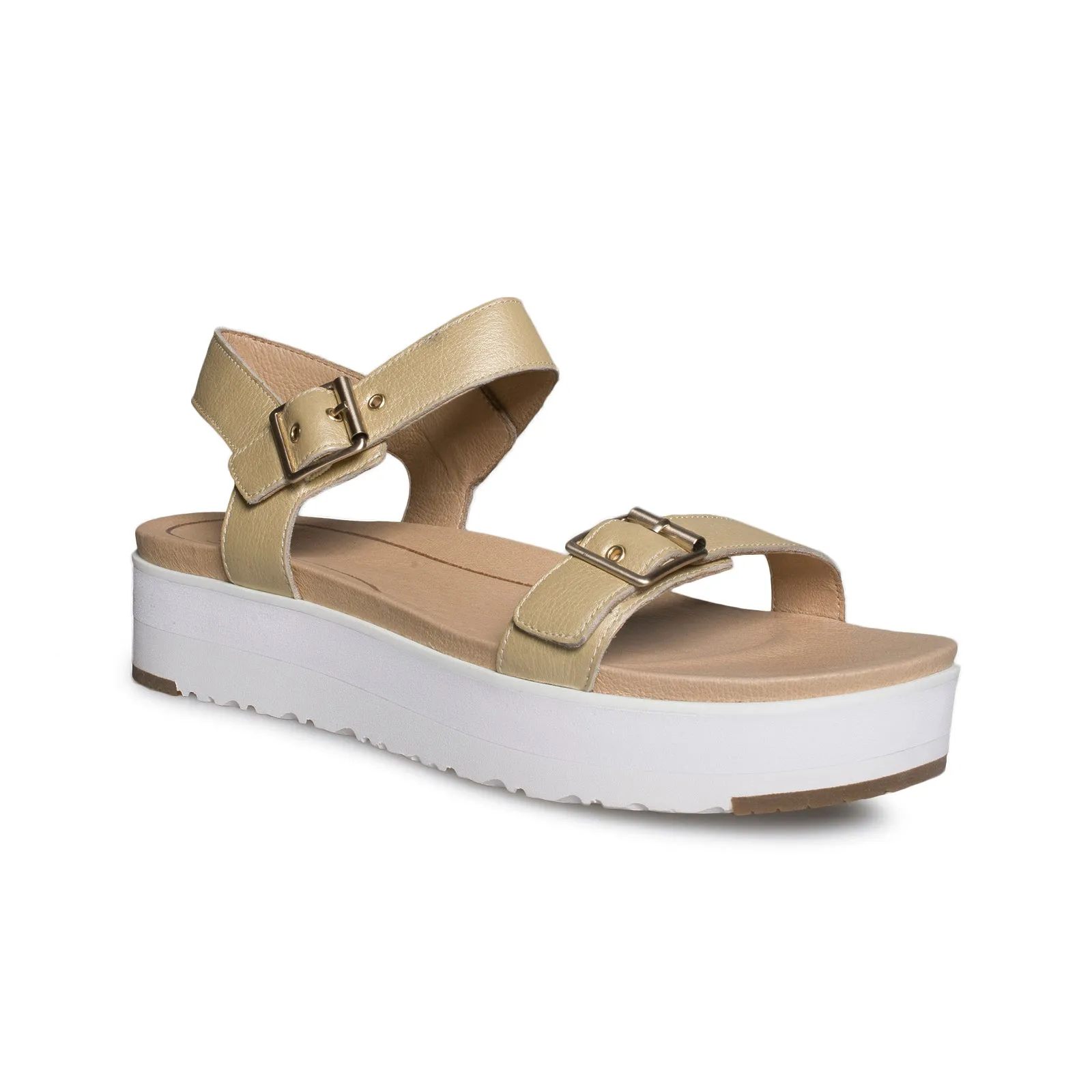 Sandals With Slingback UGG Angie Metallic Gold Sandals - Women's