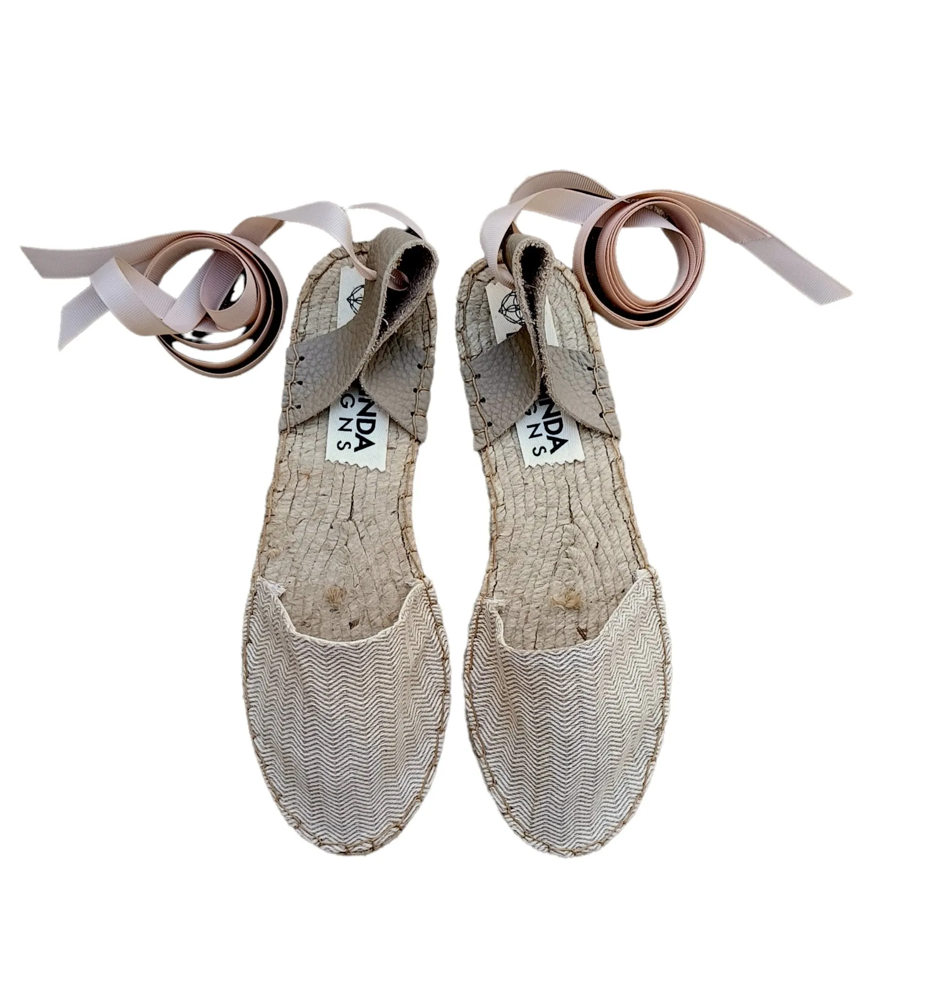 Sandals For High Arches Herringbone Espadrilles - Double Sole