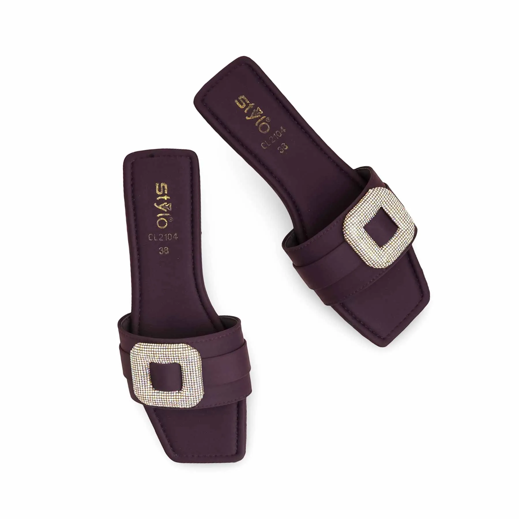 Purple Casual Slipper CL2104 Cloth Ballet Slippers