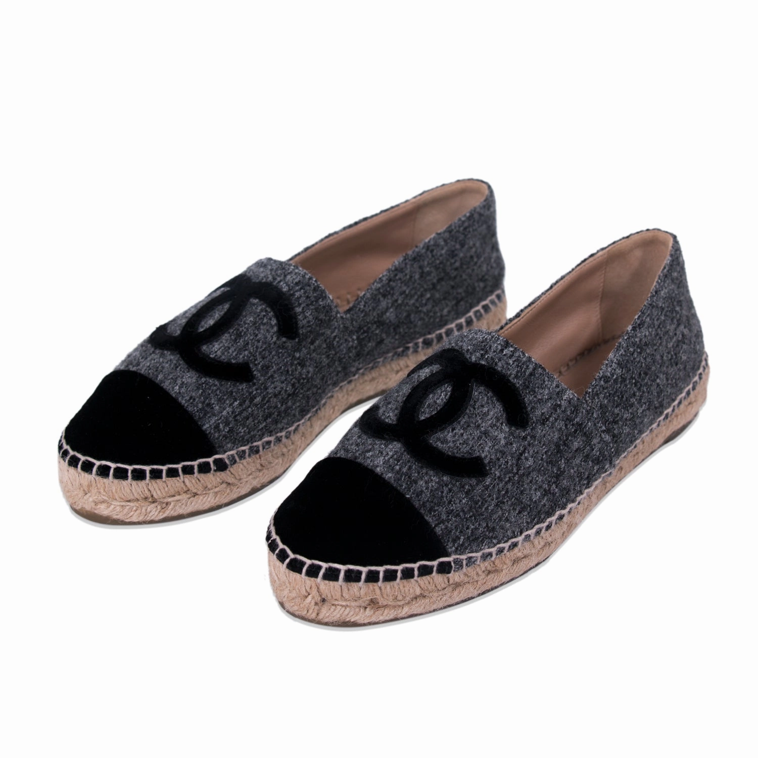 Walnut Oxfords Chanel 2016 CC Tweed Espadrilles