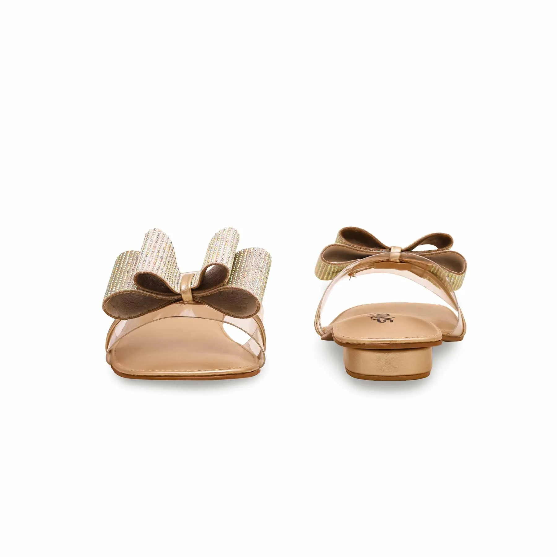 Fluffy Rabbit Slippers Golden Fancy Slipper For Women FN7875