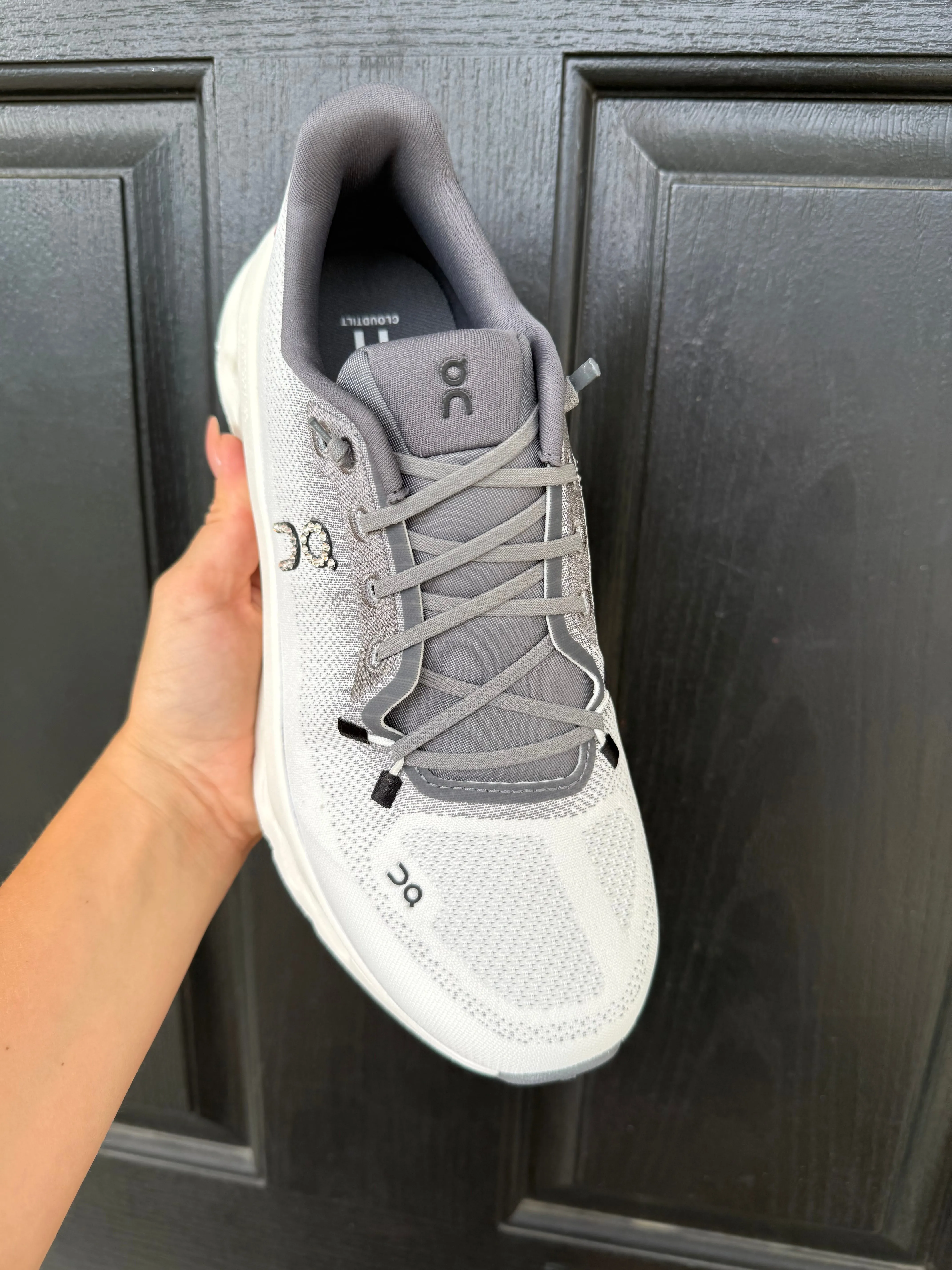 Minimalist Trail Running Shoes Gray Ombre Swarovski On Cloudtilt Running Shoes