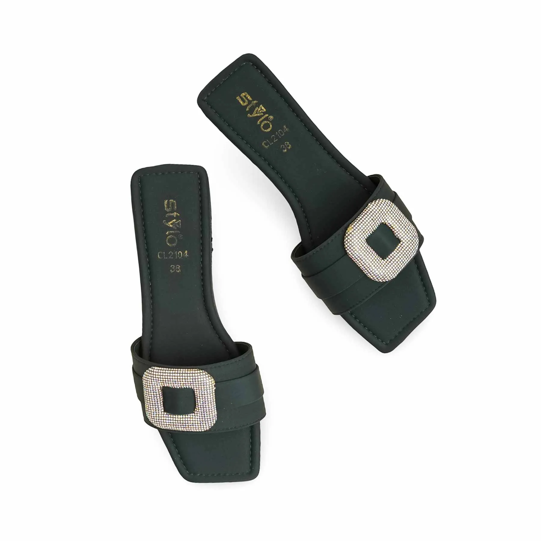 Slippers Good Arch Support Green Casual Women Slipper CL2104