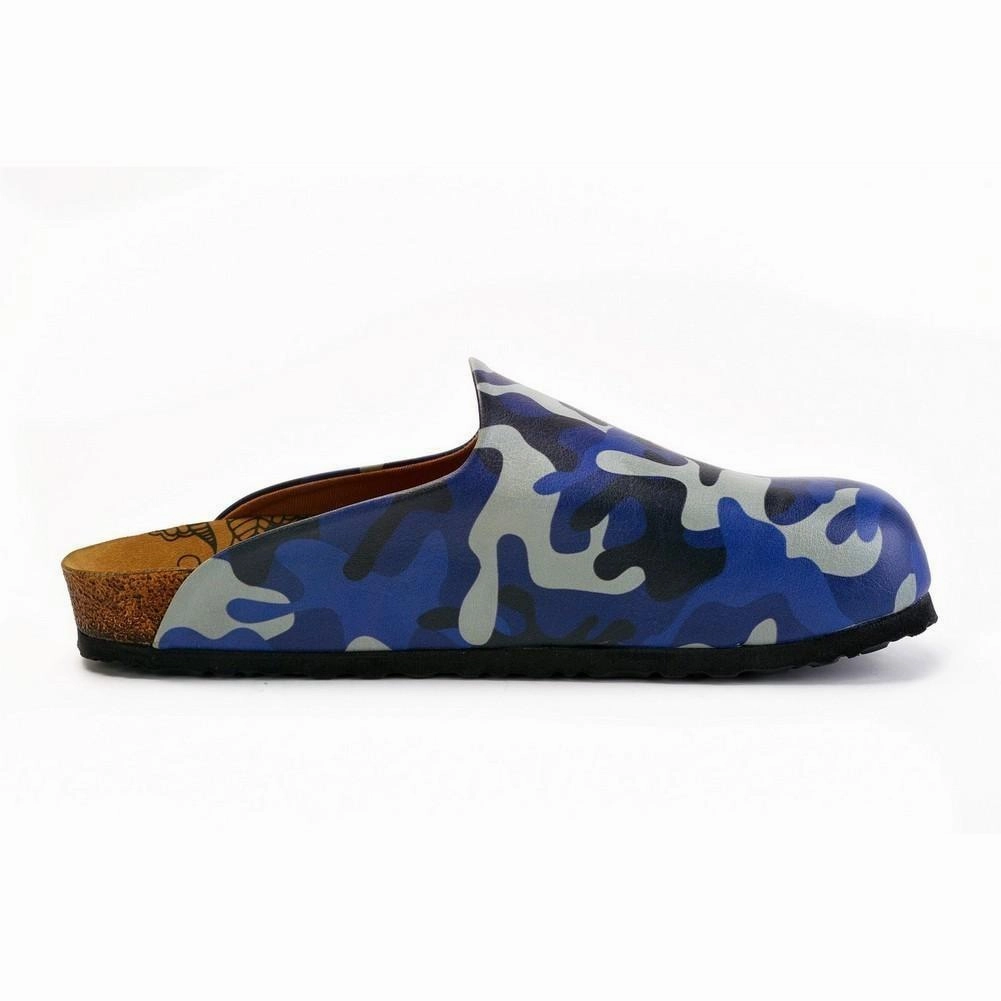 Soled High Heels Louis Vuitton Grey, Dark Blue, Black Tones Colored Shaped and Moving Patterned Clogs - CET104