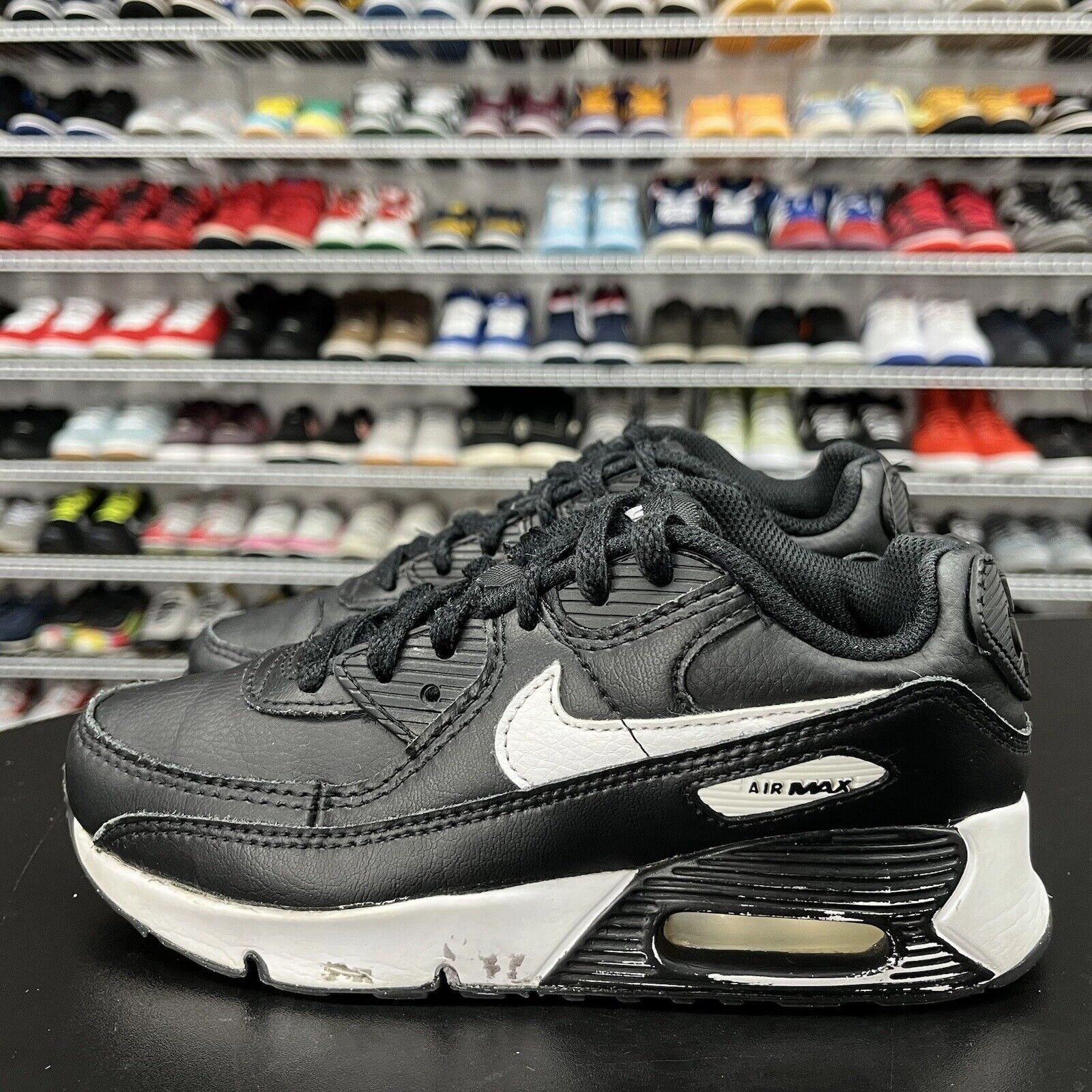Nike Air Max 90 Black White PS Sneakers CD6867-010 Youth Size 1.5Y Nike Texas Longhorn Shoes
