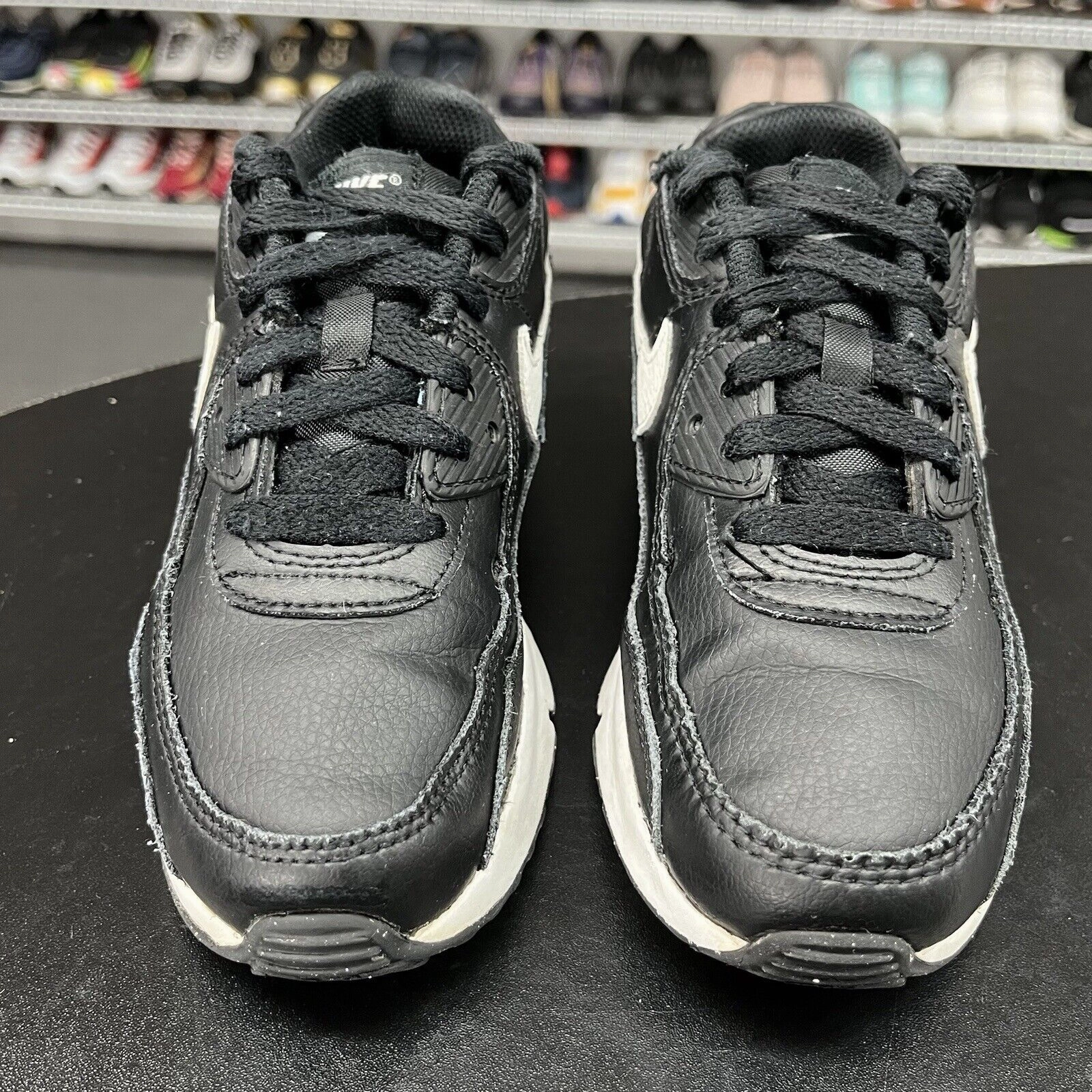 Nike Air Yeezy Shoes Nike Air Max 90 Black White PS Sneakers CD6867-010 Youth Size 1.5Y