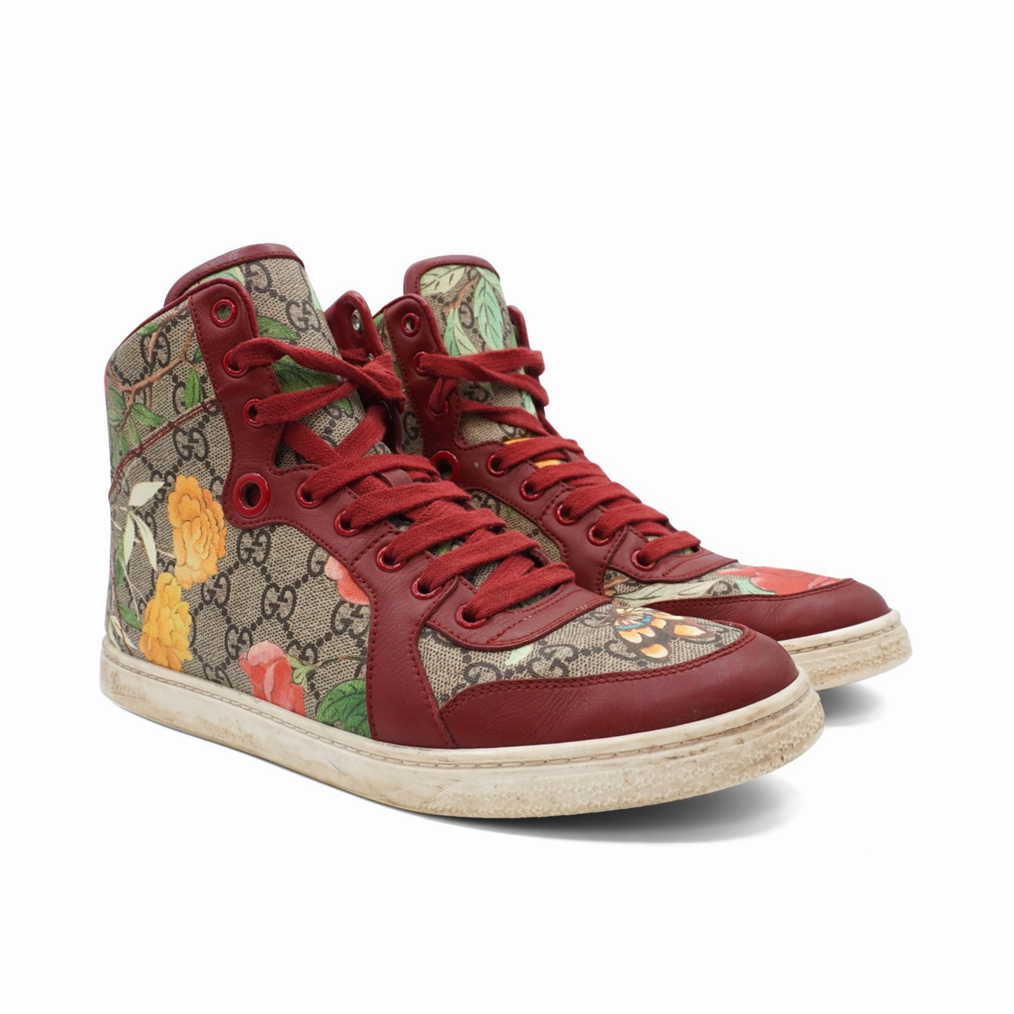 Gucci 'Tian' High-Top Sneakers - Women's 39.5 High Heel Shoe Drawing