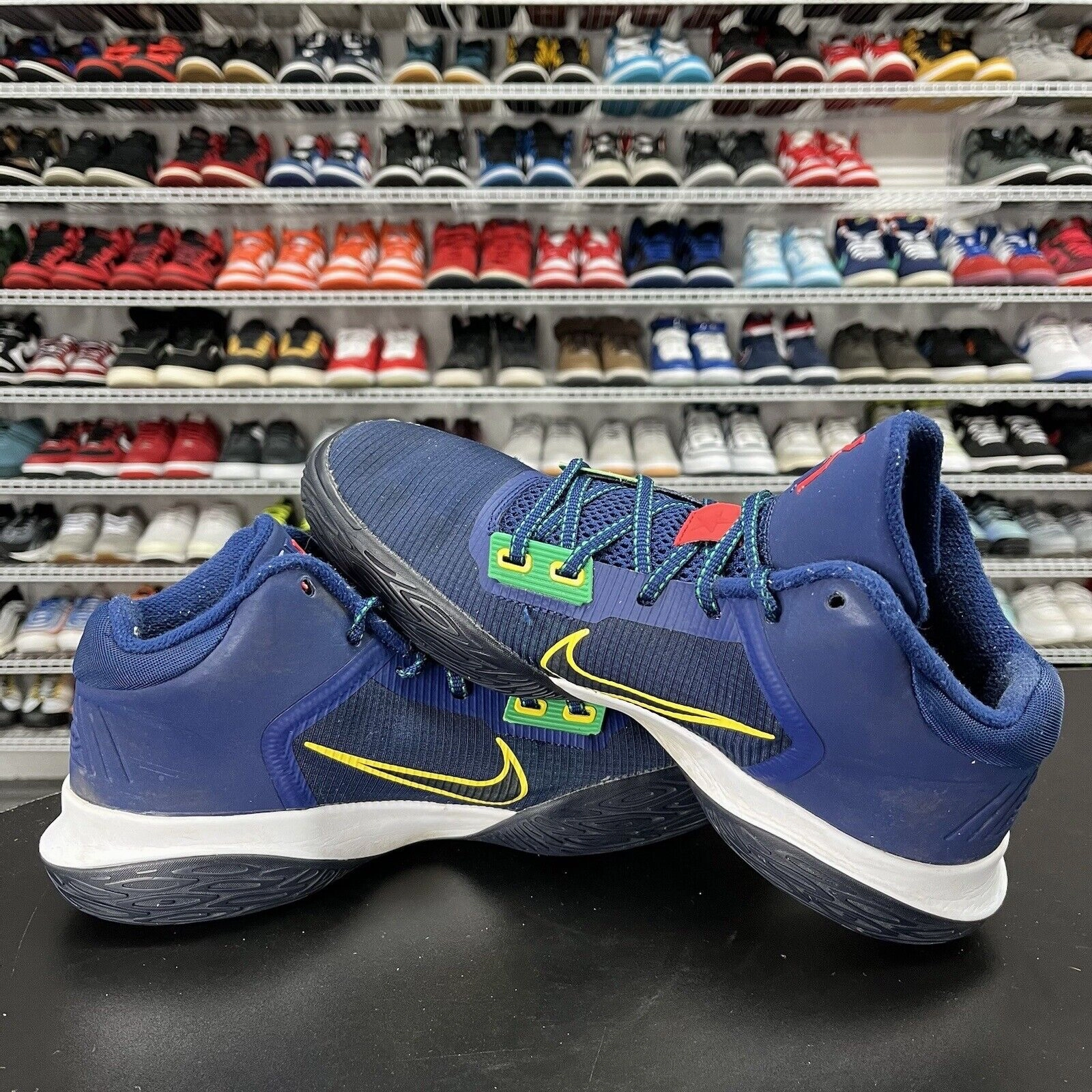 Nike Shoes Wide Feet Nike Kyrie Flytrap 4 Blue Void Yellow Basketball Shoes CT1972-400 Men's Size 9