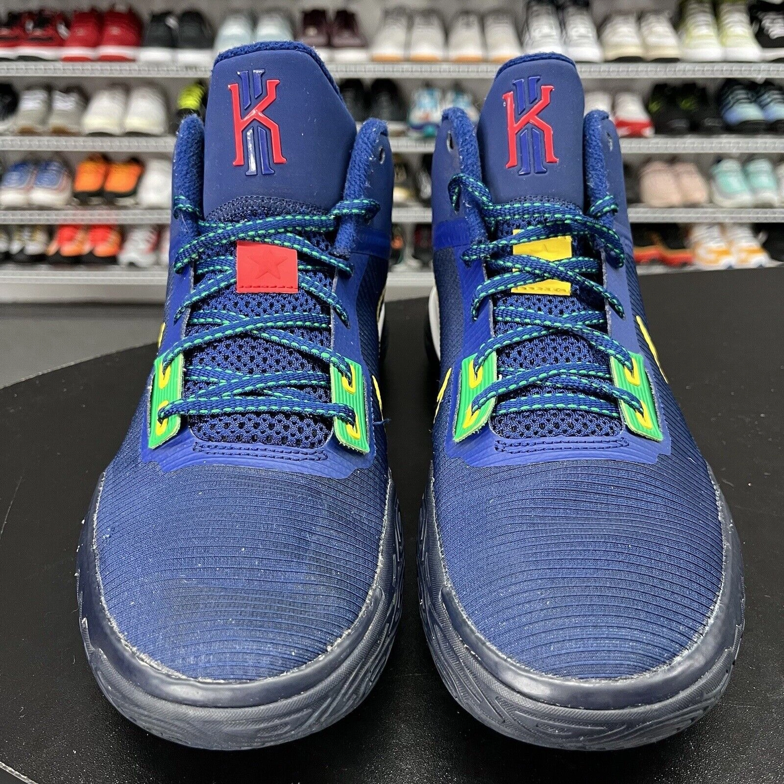 Nike Kyrie Flytrap 4 Blue Void Yellow Basketball Shoes CT1972-400 Men's Size 9 Nike Shoes And Red