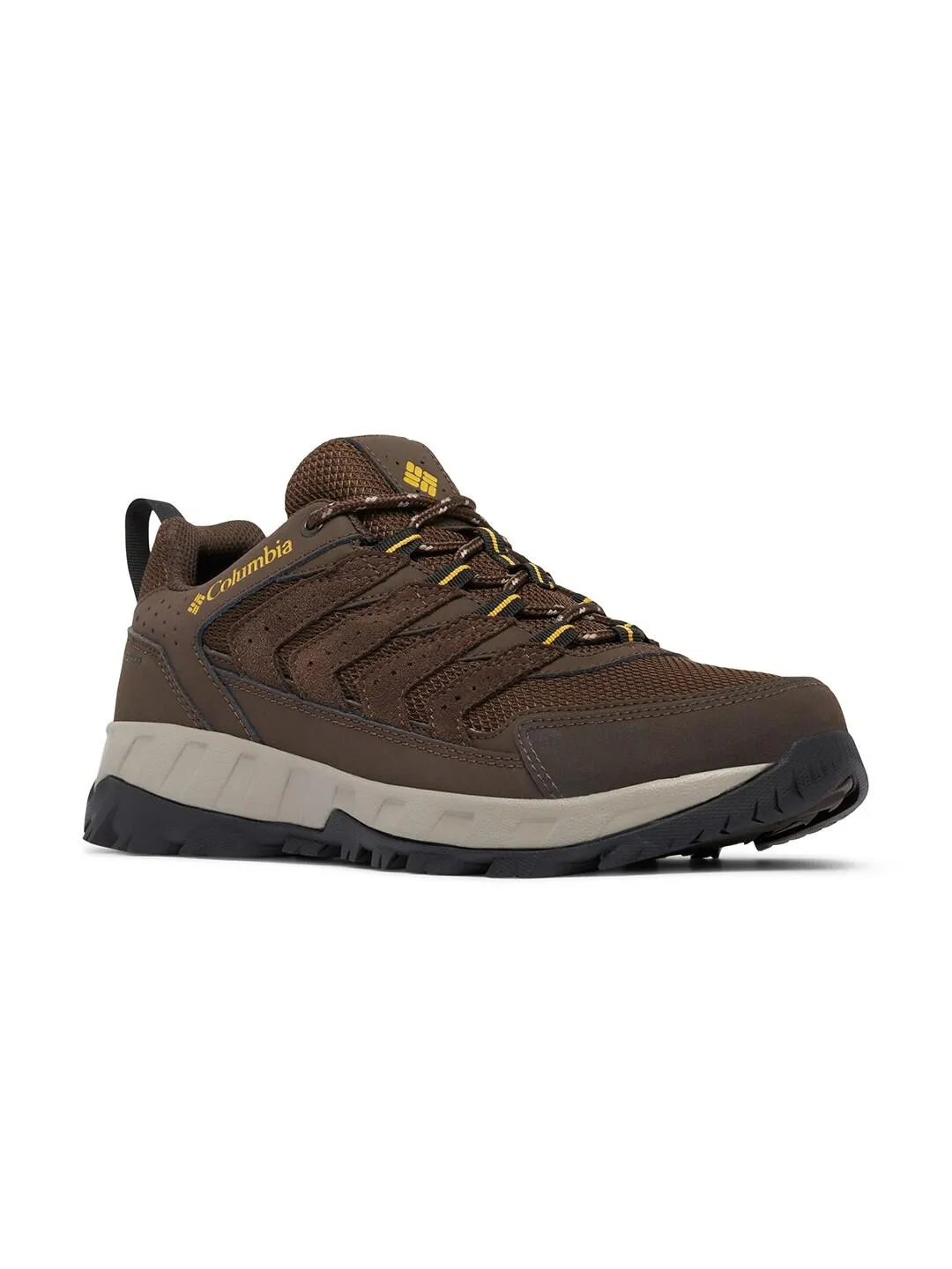 Columbia Men Brown STRATA TRAIL LOW WP Pacific Mountain Low Hiking Shoes