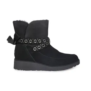 UGG Alisia Black Boots Rubberised Boots