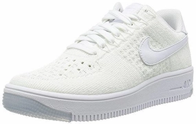 NIKE WOMENS AF1 FLYKNIT LOW WHITE/WHITE CASUAL SHOE 7 WOMEN US High Heel Slides Mules
