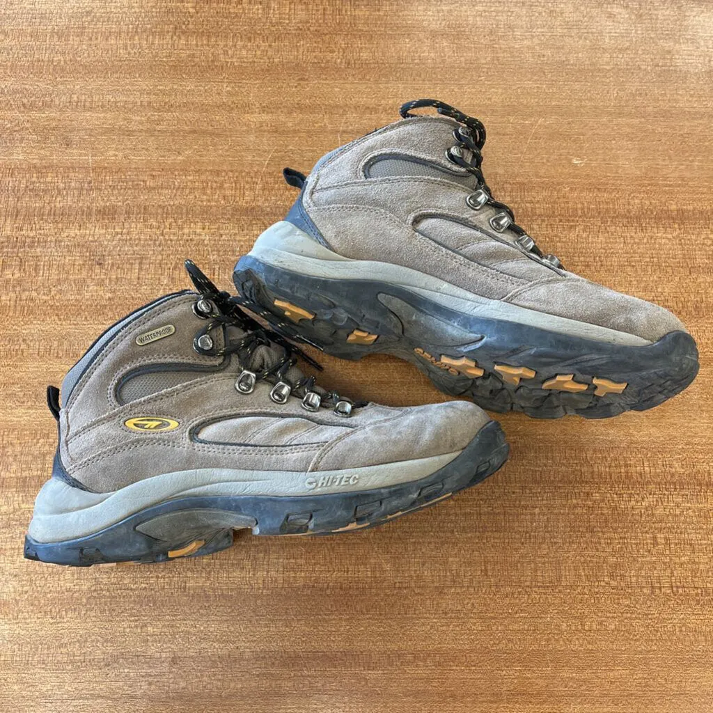 Hi-Tec - Men's Coronado Suede Waterproof Hiking Shoes - MSRP comp $100: Grey/Brown/Taupe-men-M8.5 Rocker Bottom Hiking Shoes