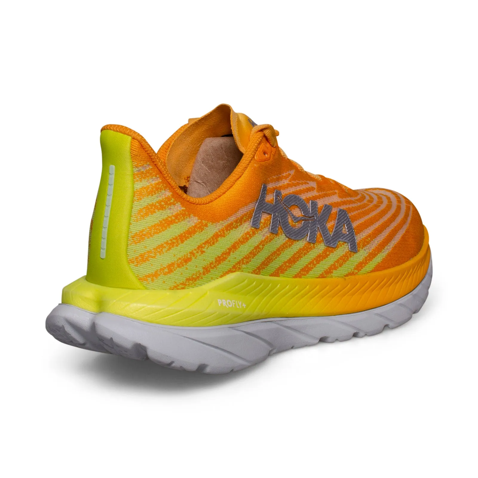 Hoka One One Mach 5 Radiant Yellow / Evening Promise Running Shoes - Men's Information