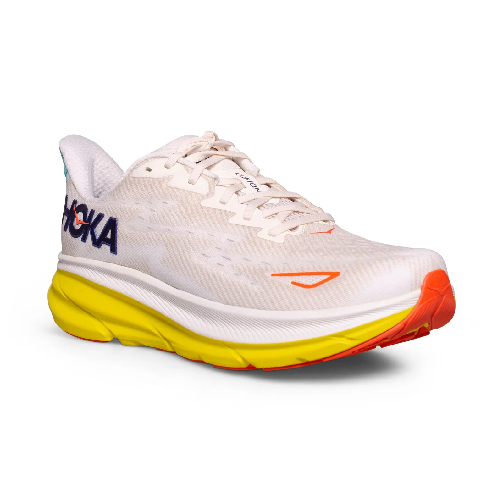 Hoka One One Clifton 9 Eggnog / Passion Fruit Running Shoes - Men's Best Running Shoe Inserts
