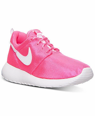 NEW!Nike Girls' Roshe Run Casual Sneakers from Finish Line Neutral Nike Shoes