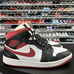 Nike Air Jordan 1 Mid Gym Red Black White 2023 554724-122 Men's Size 10.5 Nike Crosstraining Shoes