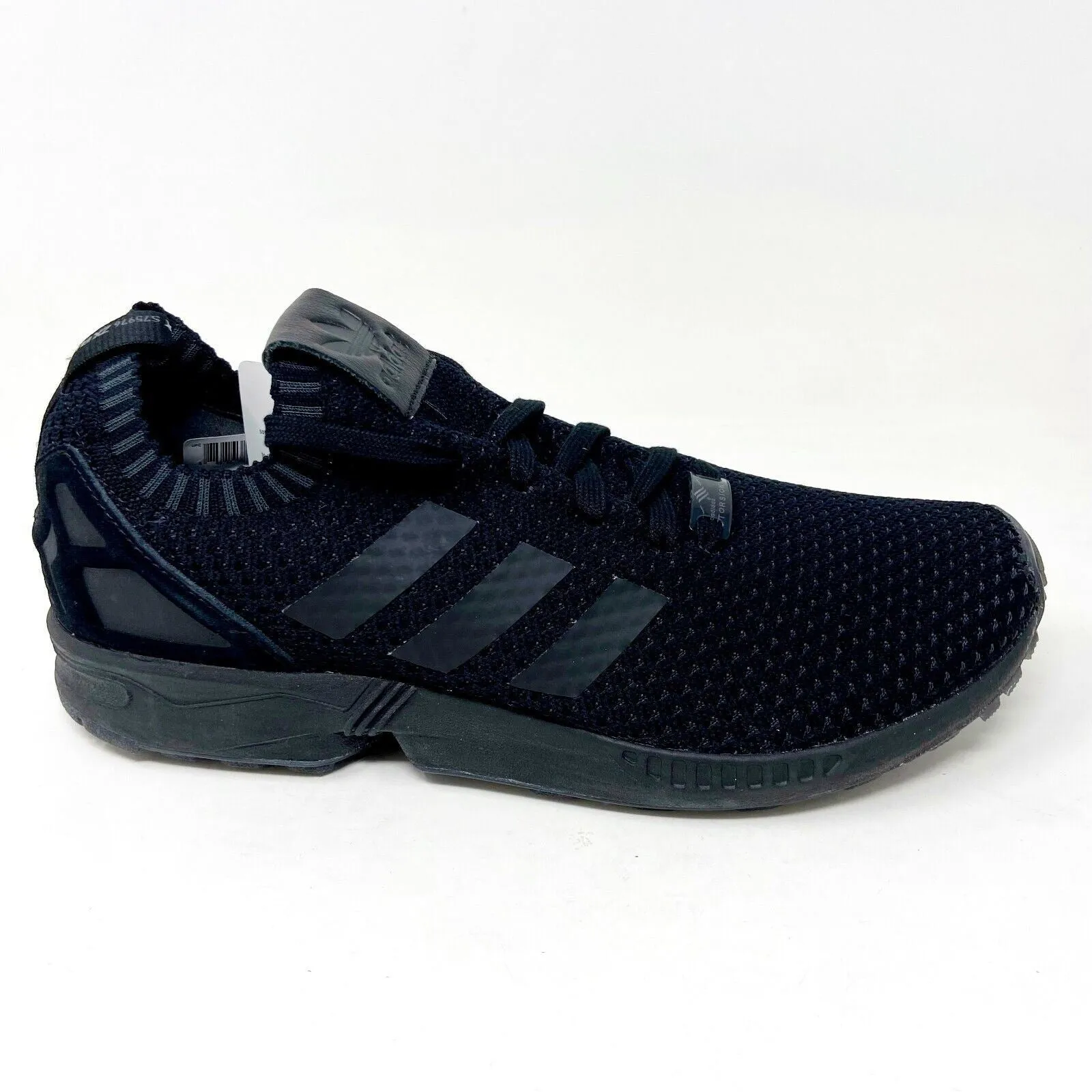 Adidas Originals ZX Flux PK Triple Black Mens Primeknit Running Shoes S75976 Running Shoes Outlet Store