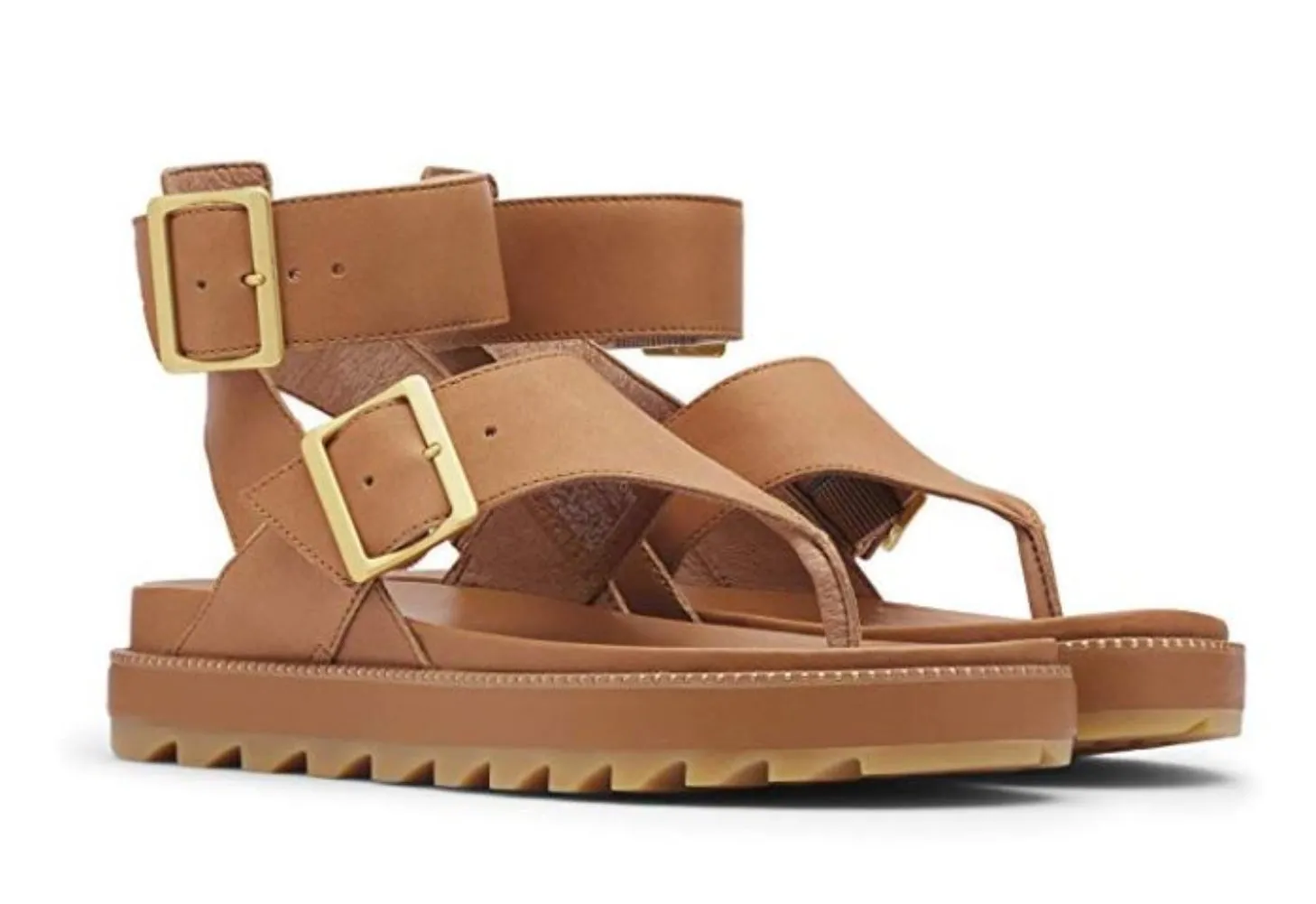 Sandals Emerald Resort SOREL Roaming T-Strap Women | Camel Brown