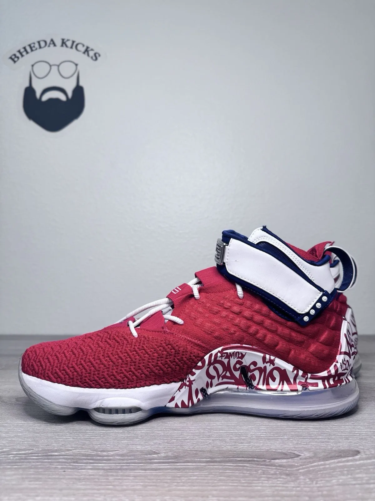 Reebok Running Sneakers Size 14 - Nike LeBron XVII 17 FP Graffiti Remix Men University Red CT6047-600