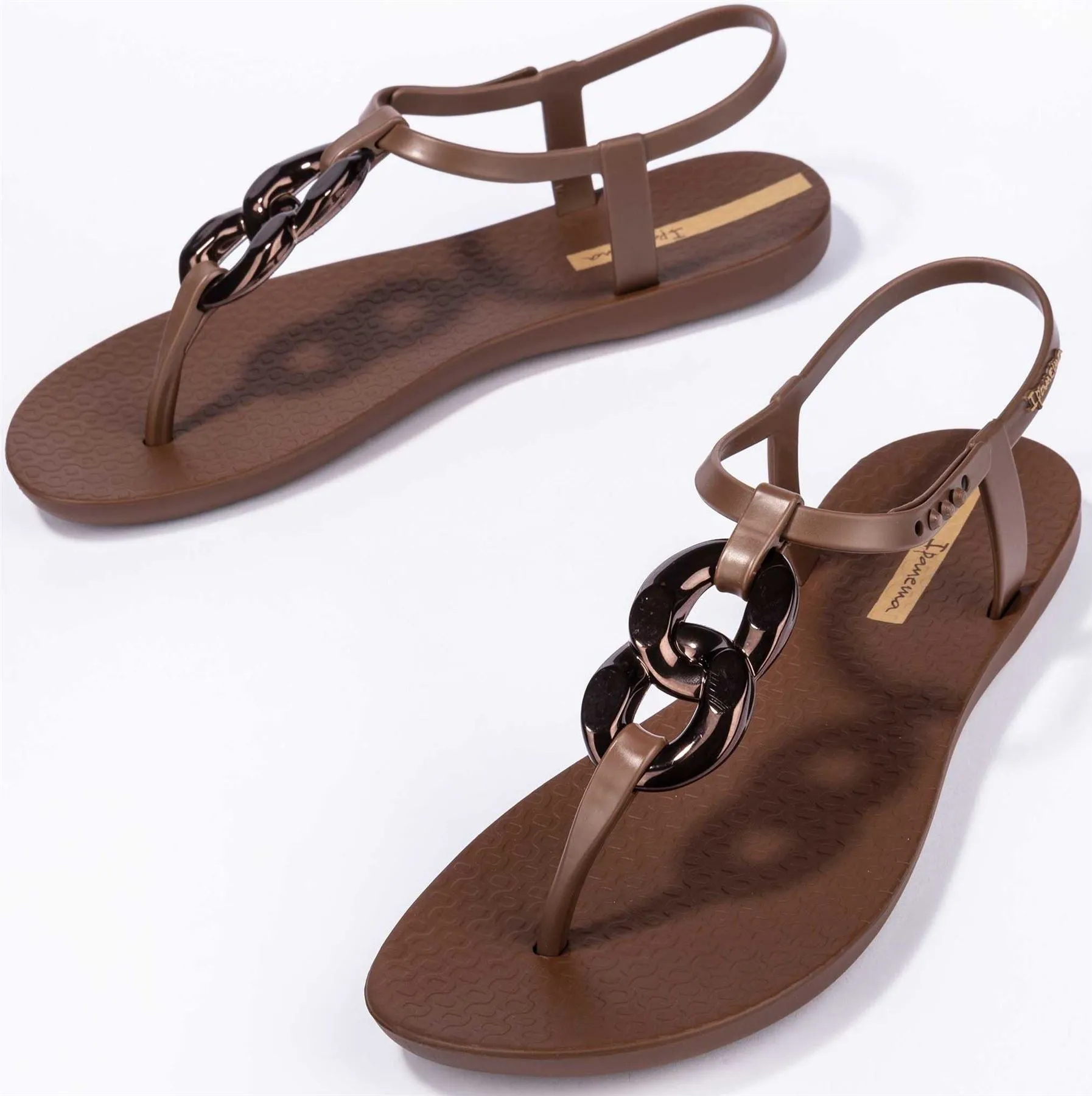 Flat Shoes Indonesia Ipanema Connect Sandal Bronze Womens Flat Sandals Shoes