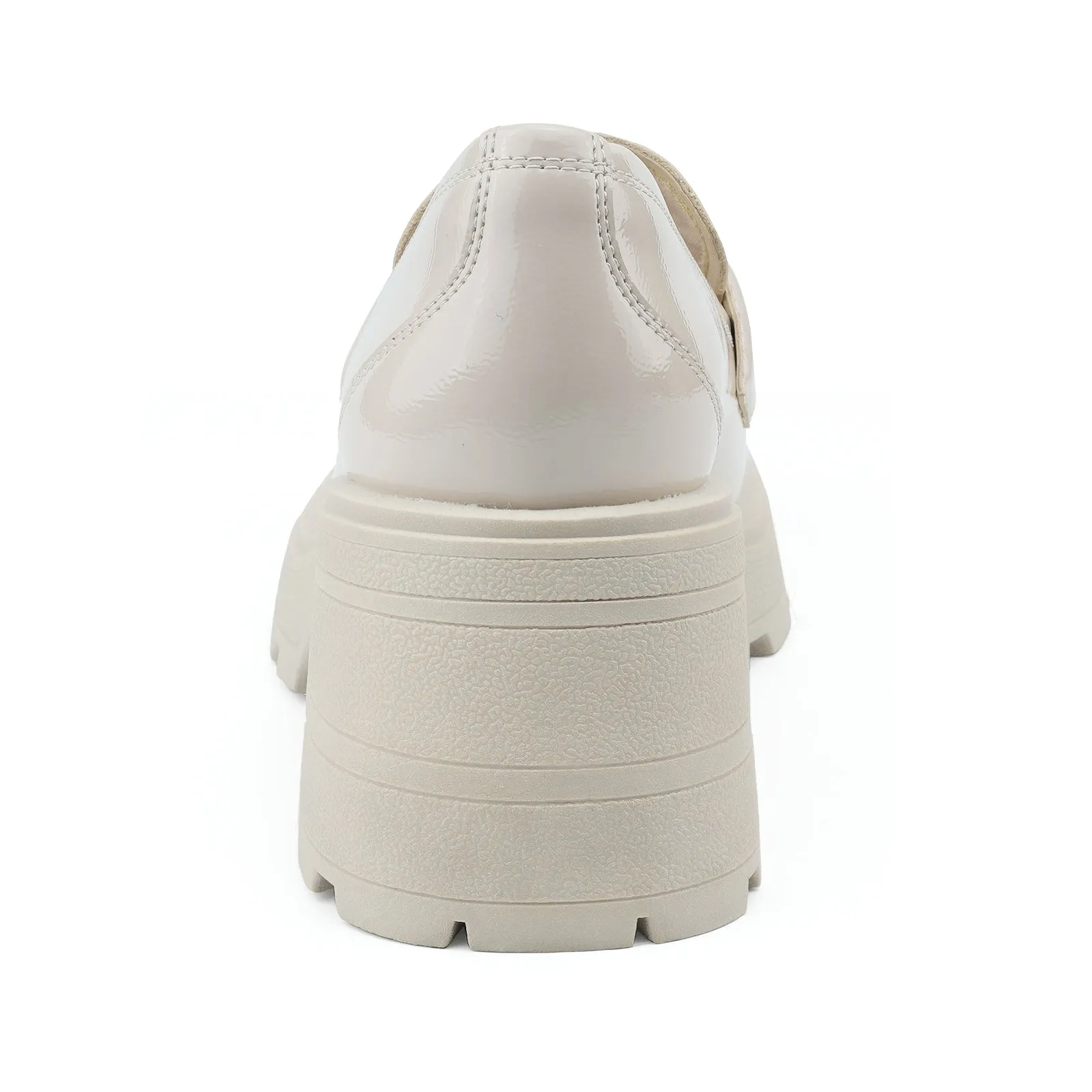 Kelly Loafers JENN ARDOR Chunky Block Heel Loafers for Women Closed Round Toe Platform Pumps