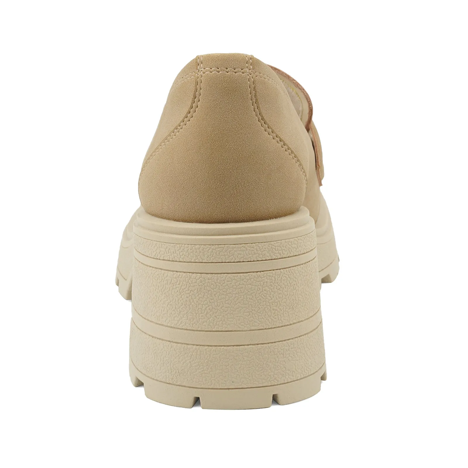 JENN ARDOR Chunky Block Heel Loafers for Women Closed Round Toe Platform Pumps Loafers Monolith